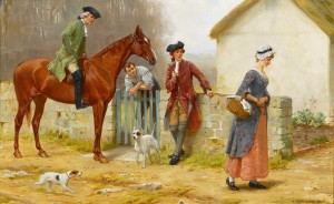 At the horse stables